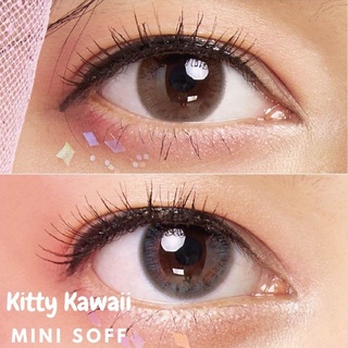 ✨ Mini soft gray(Kitty Kawaii) ขนาดมินิ mini ☀️กรองแสง uv ✔️เลนส์แท้จดทะเบียนถูกต้อง (บิ๊กอาย คอนแทคเลนส์ Bigeye