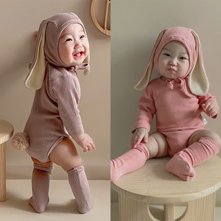 Infant Baby Girl Boy 3D Cartoon Rabbit Ears Romper Newborn Long Sleeve Jumpsuit Rompers Spring Autumn Pajamas Clothes