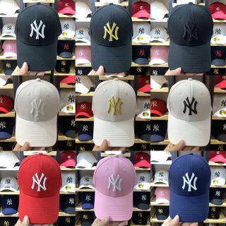 หมวกหญิงฤดูร้อนเกาหลีน้ำแบรนด์ ny cap สบาย ๆ ป่าตาข่ายหมวกเบสบอลสีแดง ins ชายหมวกร่มเด็ก