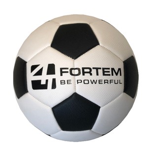 สินค้า 4TEM ลูกฟุตบอลหนังเย็บ PVC เบอร์ 5 ขนาด Φ21.5 ซม. สีขาว-ดำ แถมเข็มก๊าซ FT-111