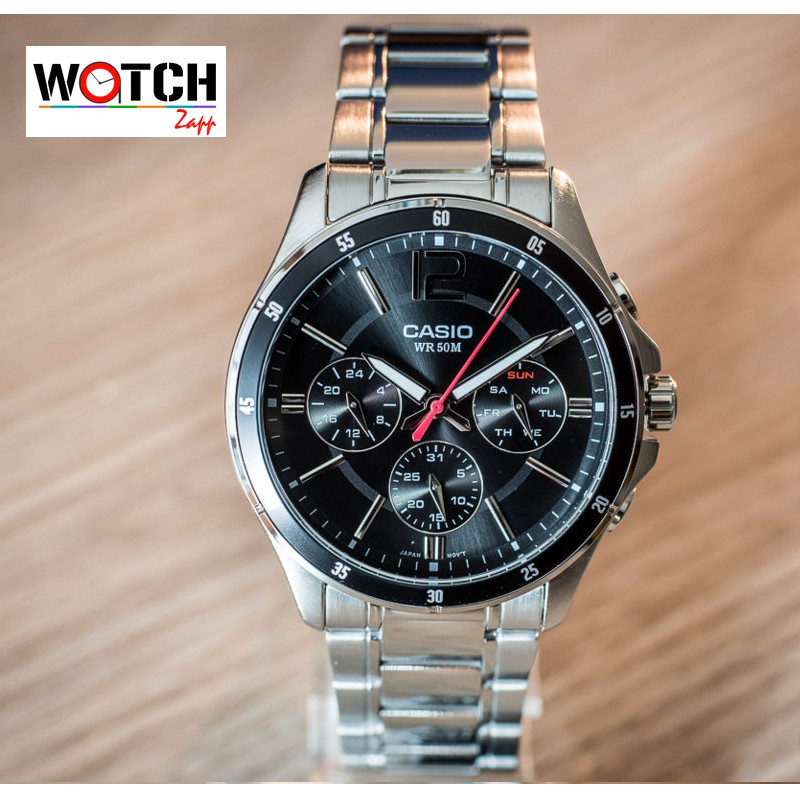 ภาพหน้าปกสินค้าCasio Standard นาฬิกาข้อมือผู้ชาย สายแสตนเลส รุ่น MTP-1374D MTP-1374D-1 MTP-1374D-2 MTP-1374D-5 MTP-1374D-7 MT{-1374D-9 จากร้าน watchzap บน Shopee