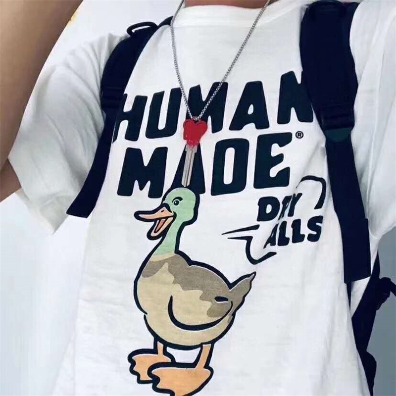 hot-sale-human-made-เสื้อยืดแขนสั้น-ผ้าฝ้าย-พิมพ์ลายเป็ด-หน้ายิ้ม-มอลลาร์ด-สําหรับผู้ชาย-และผู้หญิง