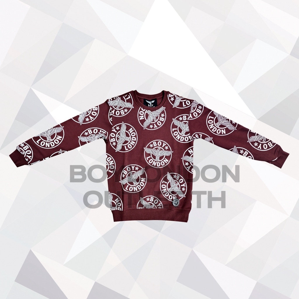boy-london-sweater-รหัส-b63mt02u0108-สี-burgundy-ไม่มีฮู๊ด