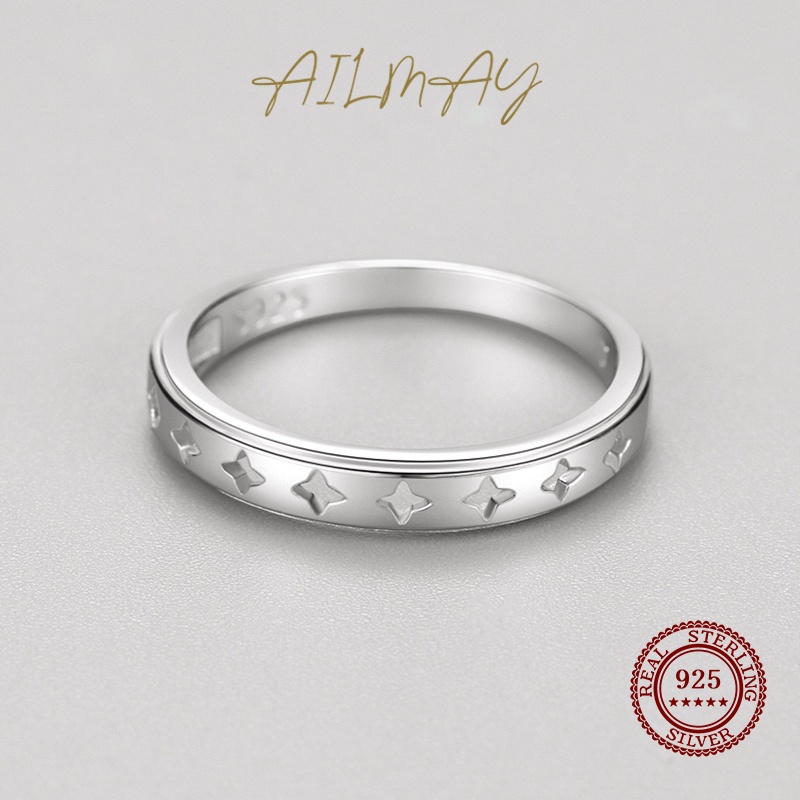 ailmay-แหวนเงินแท้-925-แบบกลวง-คุณภาพสูง-เครื่องประดับ-สําหรับผู้หญิง
