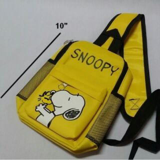 เป้สะพายเฉียง กระเป๋าคาดอก Shoulder bag ลาย สนู๊ปปี้ SNoopy ขนาด 6x10x3 นิ้ว