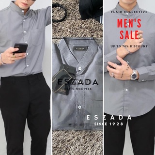 สินค้า เสื้อเชิ้ตแขนยาวคอจีน ESZADA ผ้า Oxford ป้ายห้อยเกรด A+