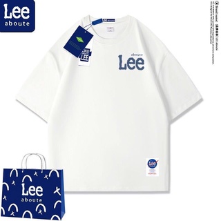 [S-5XL] ✣◇✙LEE ABOUTE ร่วม 2022ins แขนสั้นผู้ชายฤดูร้อนคู่น้ำยี่ห้อ OVERSIZE เยาวชนผ้าฝ้ายเสื้อยืดยืด.สบาย.รัก