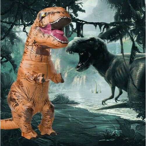 รูปภาพของชุดไดโนเสาร์ T Rex เติมลม สไตล์แฟนซี ชุดฮาโลวีน สำหรับผู้ใหญ่ลองเช็คราคา
