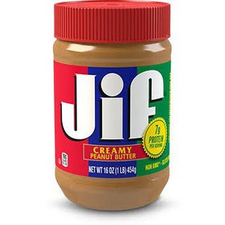 ❤️ไม่แท้คืนเงิน❤️ Jif Creamy Peanut Butter 454 g. เนยถั่วชนิดบดละเอียด