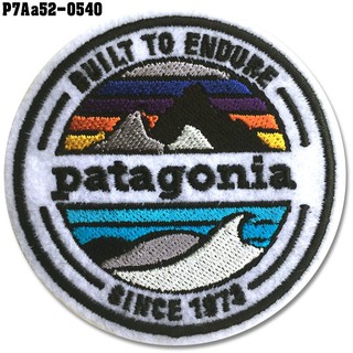 ภาพหน้าปกสินค้าอาร์มติดเสื้อ ตัวรีดติดเสื้อ อาร์มปักลาย PATAGONIA วงกลม /Size 6.5*6.5cm #ปักดำฟ้าส้มเหลืองม่วงเทาพื้นขาว รุ่น P7Aa52-05 ที่เกี่ยวข้อง