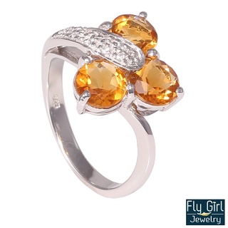 แหวนพลอยซิทรีนแท้(ราศีพิจิกหรือเกิดวันจันทร์) ใส่เสริมดวงเกิด แหวนหญิง พลอยสีเข้มสวยไฟดี ใส่ได้ประจำวัน
