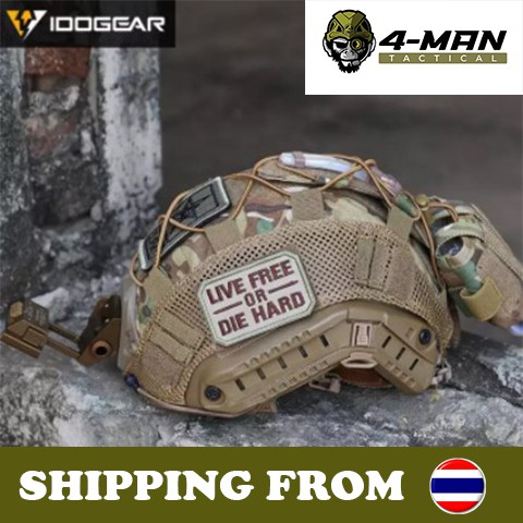 IDOGEAR Taktische Helmabdeckung Mit Batterietasche - Für Fast Helm M/L/XL Größen