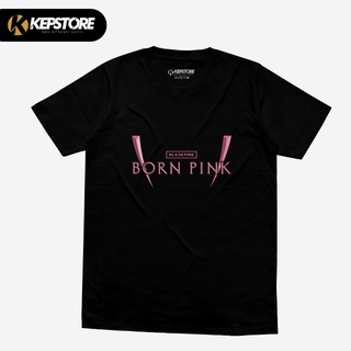 ราคาถูกเสื้อยืด ผ้าฝ้าย พิมพ์ลาย Blackpink Born Pink Combed 30s สีดํา และสีขาว S-5XL