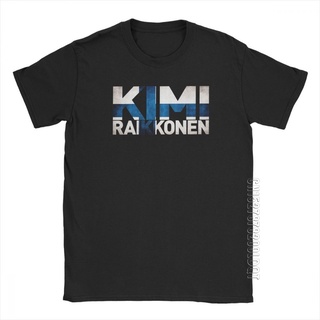 เสื้อยืด ผ้าฝ้าย พิมพ์ลายธงชาติ Kimi Raikkonen Finnish สําหรับผู้ชายสามารถปรับแต่งได้