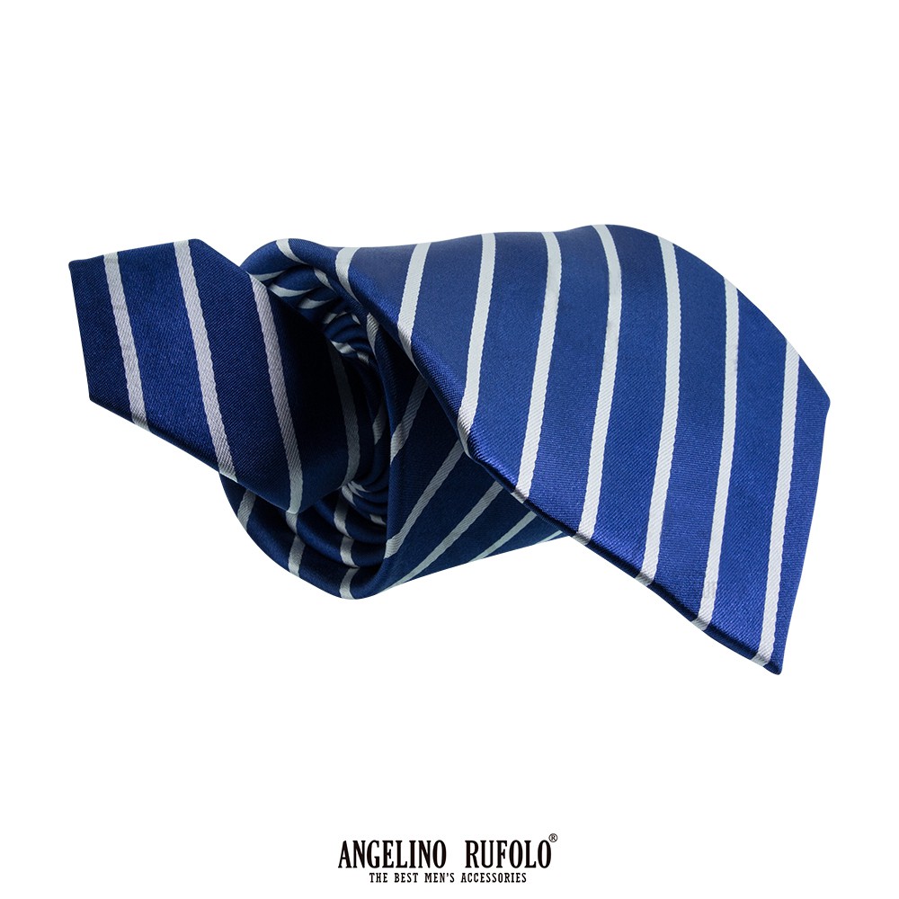angelino-rufolo-necktie-ntn1750-ทาง-เนคไทผ้าไหมทออิตาลี่คุณภาพเยี่ยม-ดีไซน์-stripes-สีน้ำเงิน-น้ำตาล-ขาว-แดง-ดำ-ม่ว