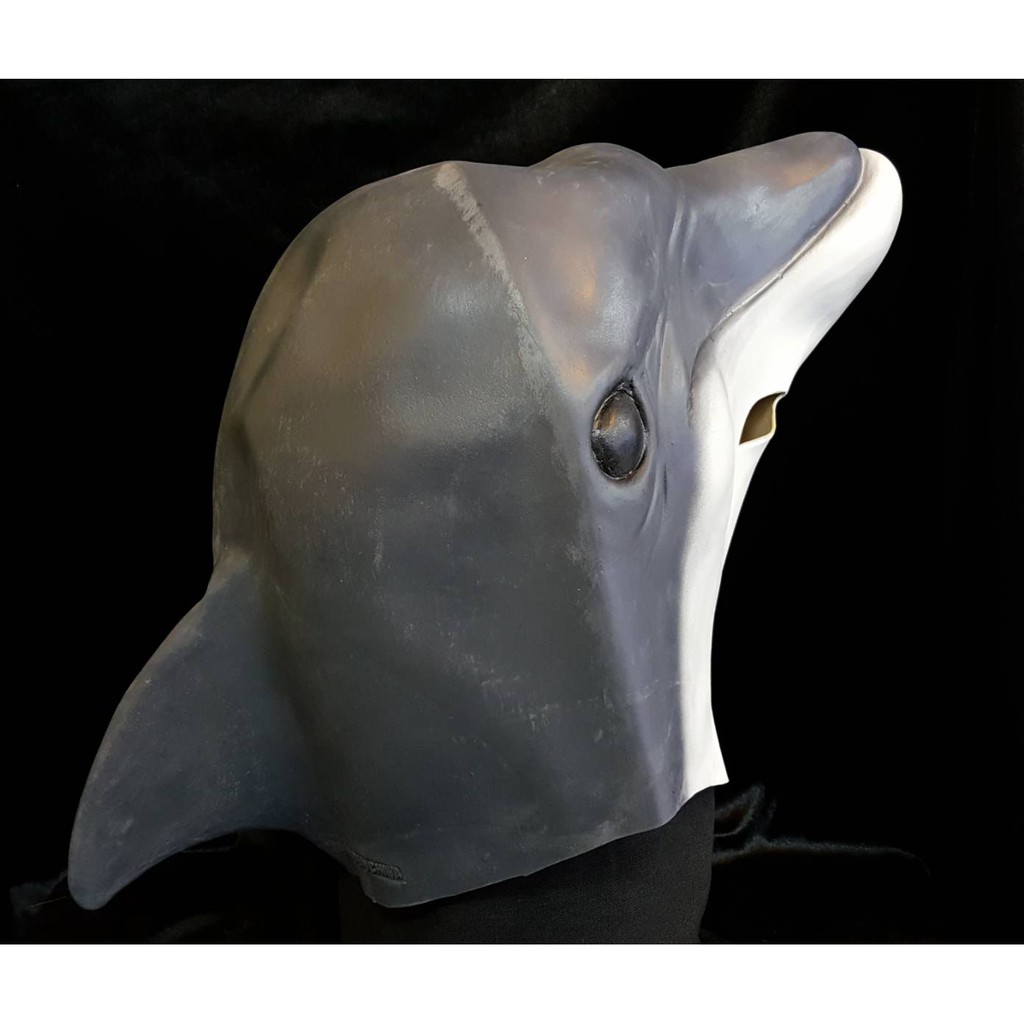 หน้ากากปลาโลมา-แบบสวมหัว-ทำจากยางพาราอย่างดี-freesizeค่ะ