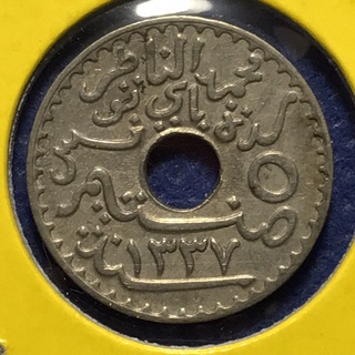 No.60709 ปี1918 ตูนิเซีย 5 CENTIMES เหรียญสะสม เหรียญต่างประเทศ เหรียญเก่า หายาก ราคาถูก