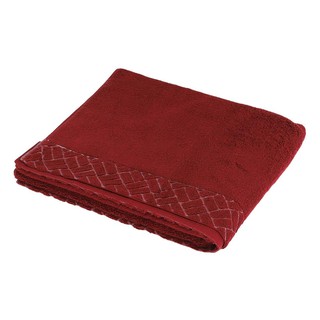 ผ้าเช็ดตัว ผ้าขนหนู HOME LIVING STYLE MOSAIC 31x60 นิ้ว สีแดง ผ้าเช็ดตัว ชุดคลุม ห้องน้ำ TOWEL 31X60 MOSAIC RED HOME LIV