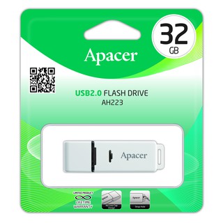 ภาพหน้าปกสินค้าApacer AH223 USB2.0 แฟลชไดร์ฟ 32GB (Apacer AP32GAH223W-1) ที่เกี่ยวข้อง