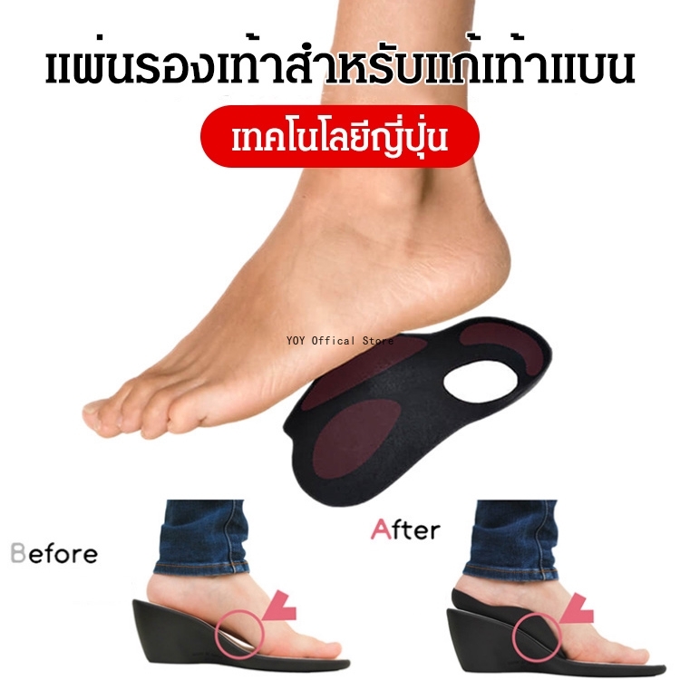 ภาพหน้าปกสินค้าแผ่นเสริมเท้า สำหรับแก้เท้าแบน จากร้าน gorich.th บน Shopee