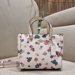 COACH CA228 ALICE SATCHEL WITH SPACED FLORAL FIELD PRINT