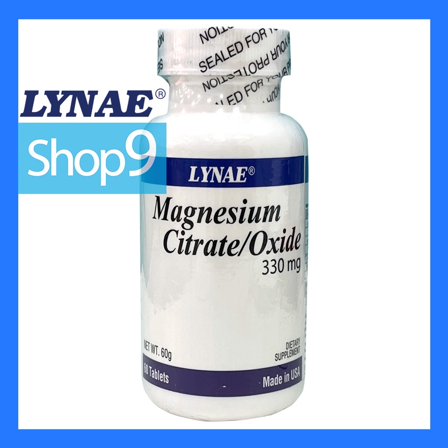 LYNAE MAGNESIUM CITRATE/OXIDE 330MG (60 TABLETS) EXP 05/2026 ไลเน่