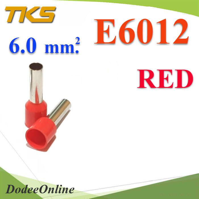 หางปลากลม-คอร์ดเอ็น-แบบมีฉนวน-สำหรับสายไฟ-ขนาด-6-0-sq-mm-สีแดง-แพค-100-ชิ้น-รุ่น-e6012-red-dd