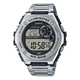 Casio MWD-100hd-AVDf สายเหล็กรุ่นใหม่แบทเตอรี่นาน10ปีใส่ได้ทั่งชาย-หญิง