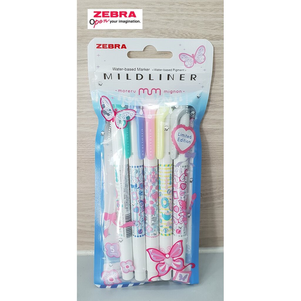ปากกาเมจิก-สีพาสเทล-2-หัว-zebra-mildliner-moreru-mignon-ราคา-1-ด้าม