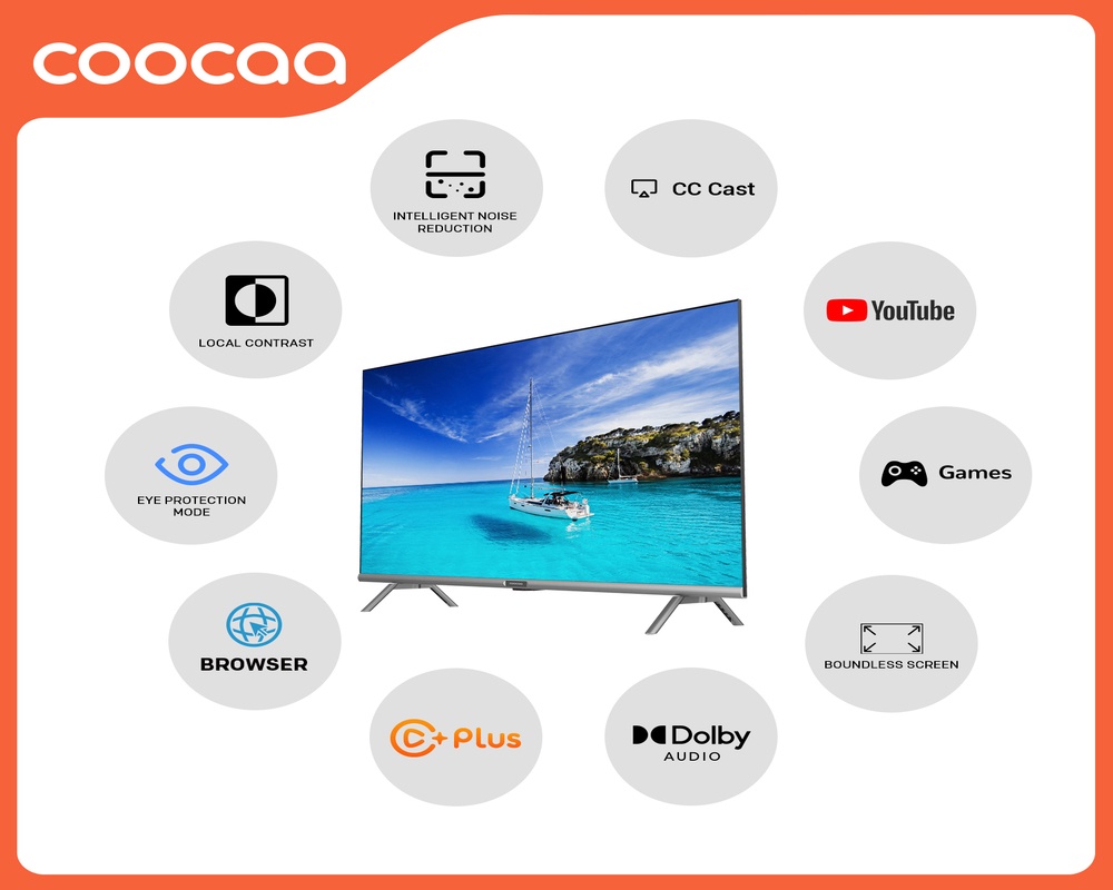 รายละเอียดเพิ่มเติมเกี่ยวกับ COOCAA TV 43S3U ทีวี 43 นิ้ว inch Smart TV FHD Youtube