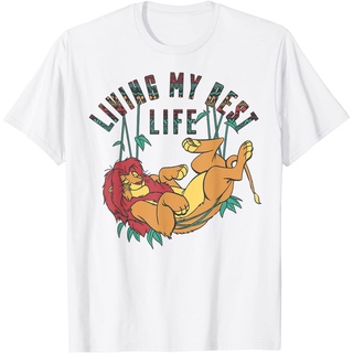 เสื้อยืด พิมพ์ลายดิสนีย์ The Lion King Living My Best Life Simba