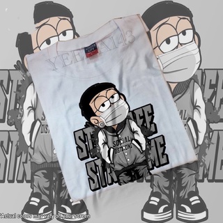 NOBITA SOCIAL DISTANCING UNISEX สุนทรียศาสตร์แถลงการณ์ TSHIRT TEES IwI