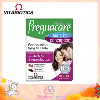 ภาพหน้าปกสินค้าของแท้!!!! Vitabiotics Pregnacare - Him & Her Conception เตรียมพร้อมการตั้งครรภ์ชาย&หญิง(2x30 Tablets)Exp.1/24 ซึ่งคุณอาจชอบราคาและรีวิวของสินค้านี้