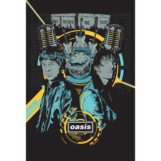 โปสเตอร์ Oasis Band โอเอซิส เลียม โนล Liam Noel Gallagher แกลลาเกอร์ Music Poster ตกแต่ง โปสเตอร์วินเทจ โปสเตอร์วงดนตรี