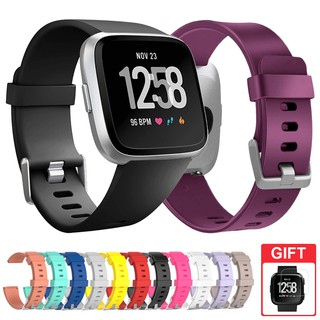 ภาพหน้าปกสินค้าสายนาฬิกาข้อมือซิลิโคนสําหรับ Fitbit Versa 2 /Versa / Versa Lite ที่เกี่ยวข้อง