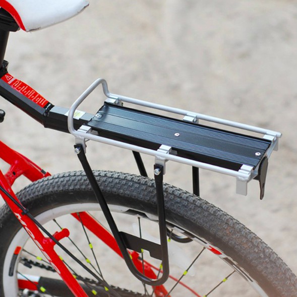 ตะแกรงท้ายจักรยาน-แร๊คท้ายวางของ-วางกระเป๋า-ผลิตจากอลูมิเนียมอัลลอยน้ำหนักเบา-ติดตั้งง่าย