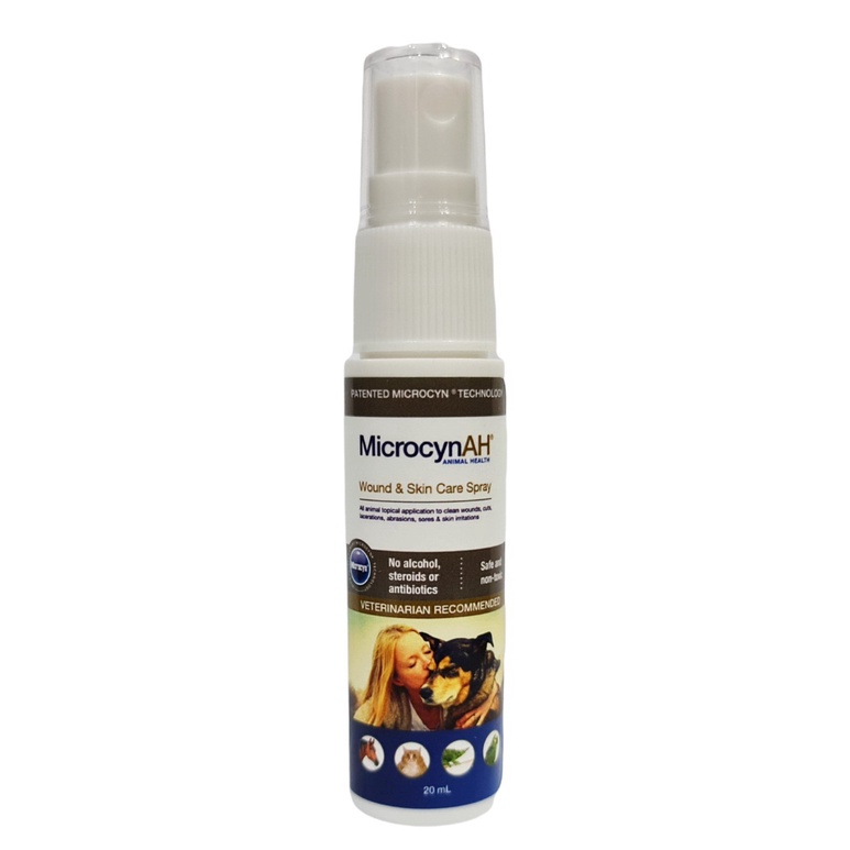 Microcyn AH Spray (20 ml) สเปรย์ฟื้นฟูผิวหนัง สัตว์เลี้ยง (ใบอนุญาต