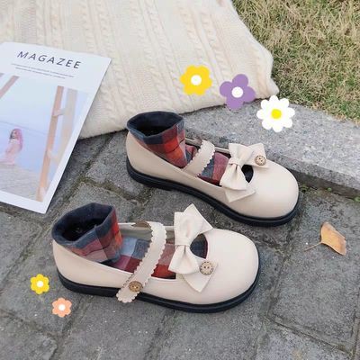 รองเท้าหนังขนาดเล็กญี่ปุ่นหญิงย้อนยุค-2020-ฤดูใบไม้ผลิใหม่สาวนุ่มเกาหลีรุ่นป่า-jk-รองเท้าปากตื้นรองเท้าโลลิต้า