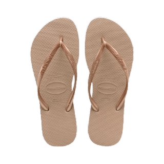 [กรอกโค้ด HAVFC4 ลดเพิ่ม 13% *ช้อปครบ 800.-]HAVAIANAS รองเท้าแตะผู้หญิง SLIM PREP ROSE GOLD สีน้ำตาลทอง 40000303581GDXX (รองเท้าแตะ รองเท้าผู้หญิง รองเท้าแตะหญิง)