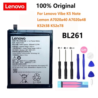 แบตเตอรี่ แท้ Lenovo K5 Note A7020 BL261 รับประกัน 3 เดือน