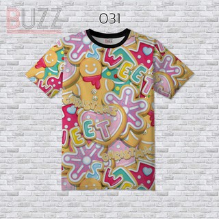 [S-4XL] เสื้อยืดแฟชั่น พิมพ์ลาย หน้า-หลัง ใส่ได้ทั้ง ชาย หญิง สาวอวบ อ้วน บิ๊กไซส์ BUZZ-031