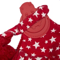 ผ้ากันเปื้อนรัดข้อมือพร้อมแผ่นยางกัด-cheeky-chomper-comfortchew-รุ่น-red-stars