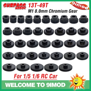 มอเตอร์เกียร์ M1 8 มม. 13T14T15T16T17T18T19T20T21T22T23T24T25T26T27T28T29T30T31T32T33T34T35T36T37T38T39T40T41T-49T สําหรับรถบังคับ 1/5 TRAXXAS ARRMA 4WD Outcast 8S EXBRC 8 ม.
