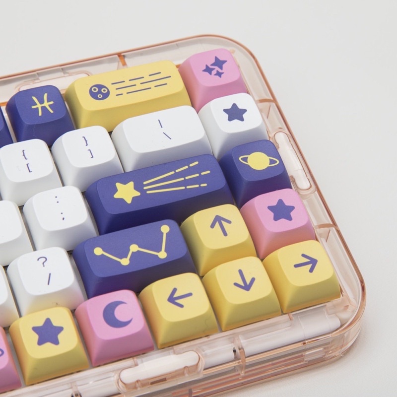 132-คีย์-astrology-keycaps-xda-profile-constellation-space-pbt-dye-sub-คีย์บอร์ดแบบกลไก-keycap