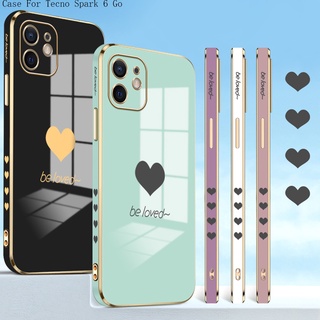 Tecno Pova 3 2 Neo Spark Camon 18 5 6 7 7T 8C Pro Air Go 2020 สำหรับ Electroplating TPU Case Lover Heart TPU เคส เคสโทรศัพท์ เคสมือถือ