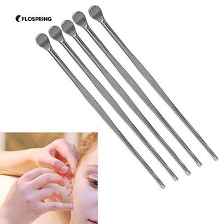 5 ชิ้นสแตนเลสสตีฟ Ear Ear Wax Curette Remover ทำความสะอาดเครื่องมือ Care Earpick