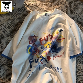 ผ้าฝ้ายแขนสั้นTเสื้อยืดสาวคู่นักเรียนน้ำ4วันจัดส่งภายใน AF0T