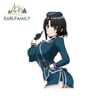 Earlfamily สติกเกอร์ป้องกันรอยขีดข่วน ลายกราฟฟิค Kantai 13 ซม. x 8.4 ซม. สําหรับติดตกแต่งประตูรถยนต์