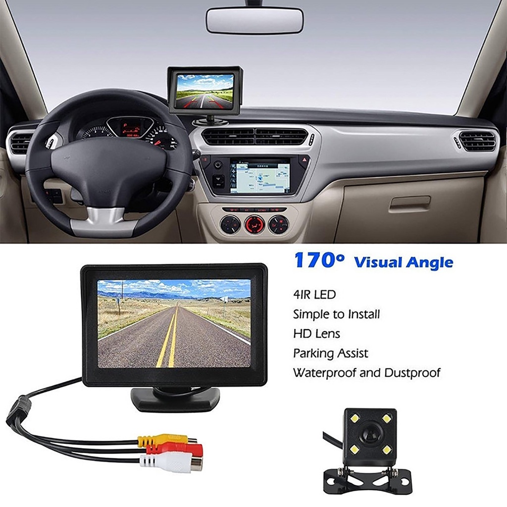 4-3-นิ้ว-lcd-จอภาพ-4-3-inch-lcd-monitor-wired-car-rear-view-camera-kit-reverse-camera-hd-ir-night-vision