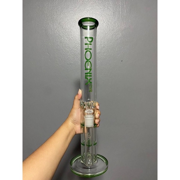 phoenix-star-straight-bong-บ้อง-with-2-honeycomb-percs-43-cm-17-inches